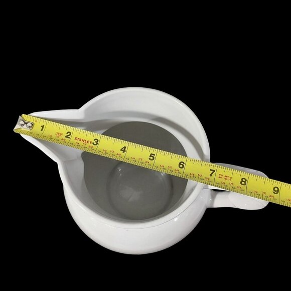 Ironstone Pitcher Made In Brazil Feather Spout Unique Potbelly and Handle - Picture 6 of 9